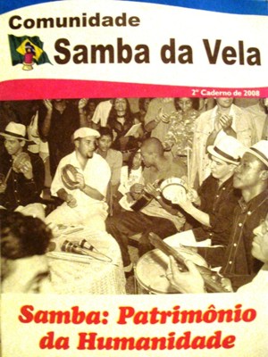 Caderno de músicas refernte ao oitavo aniversário do Samba da Vela